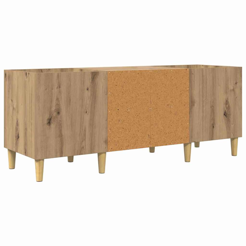 Mobile porta vinili Rovere artigianale 121 x 38 x 48 cm | homemem39