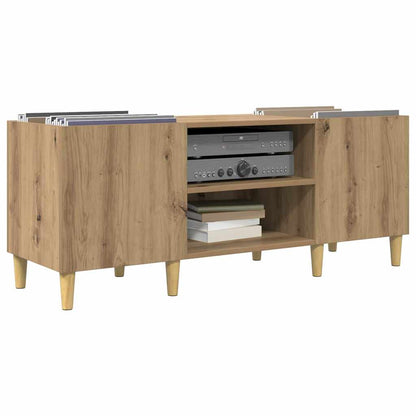 Mobile porta vinili Rovere artigianale 121 x 38 x 48 cm | homemem39