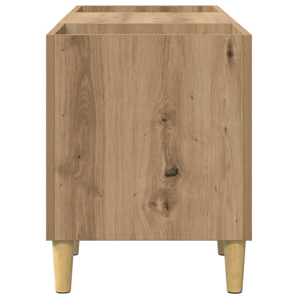 Mobile porta vinili Rovere artigianale 121 x 38 x 48 cm | homemem39