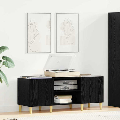 Mobile porta vinili Rovere Nero 121 x 38 x 48 cm