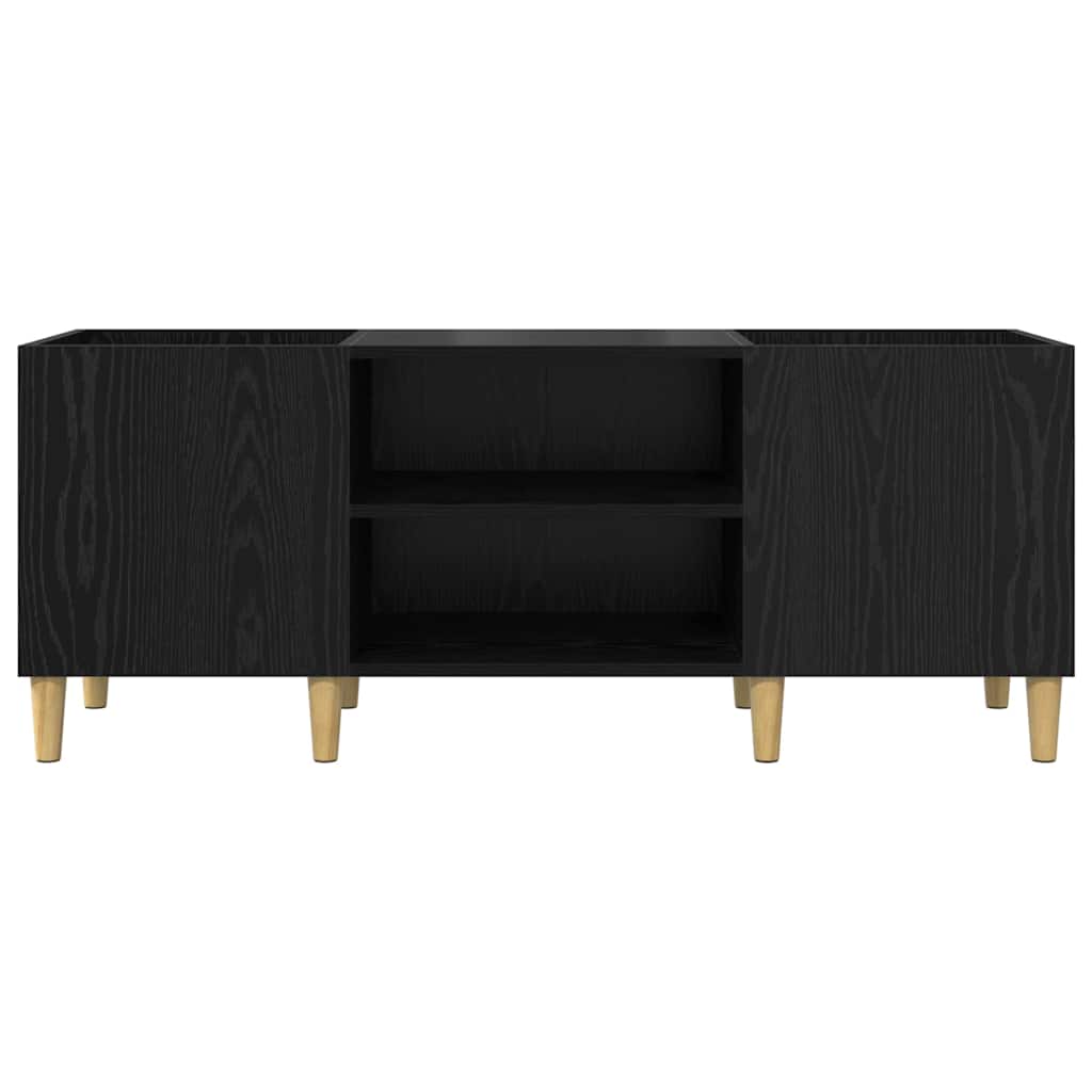 Mobile porta vinili Rovere Nero 121 x 38 x 48 cm | homemem39