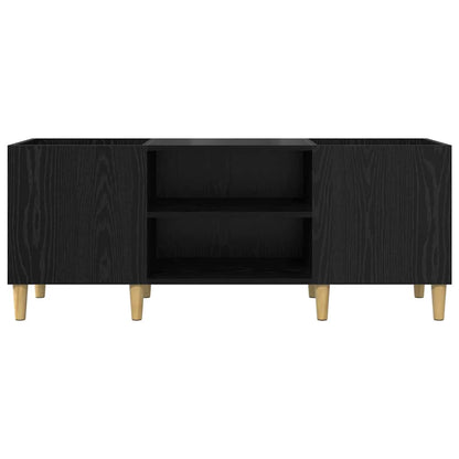 Mobile porta vinili Rovere Nero 121 x 38 x 48 cm | homemem39