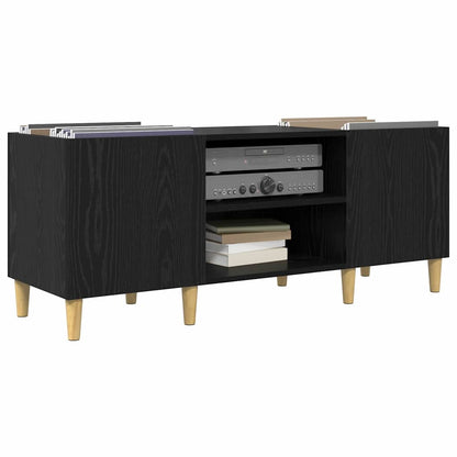 Mobile porta vinili Rovere Nero 121 x 38 x 48 cm