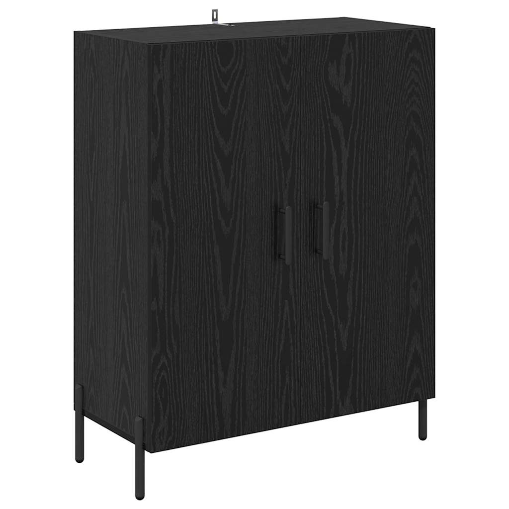 Credenza Rovere Nero 69,5 x 34 x 90 cm Legno multistrato