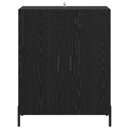 Credenza Rovere Nero 69,5 x 34 x 90 cm Legno multistrato