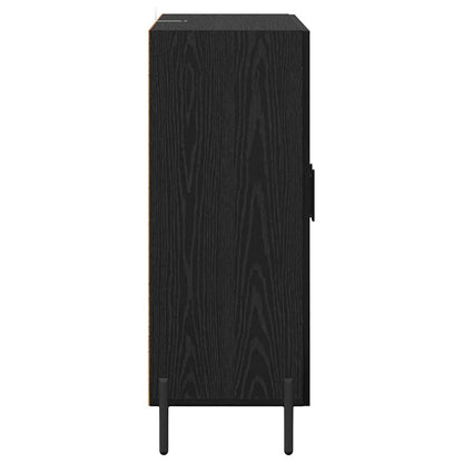 Credenza Rovere Nero 69,5 x 34 x 90 cm Legno multistrato