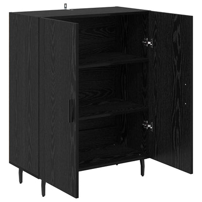 Credenza Rovere Nero 69,5 x 34 x 90 cm Legno multistrato