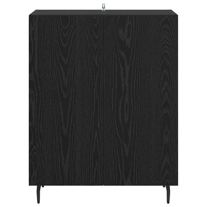 Credenza Rovere Nero 69,5 x 34 x 90 cm Legno multistrato