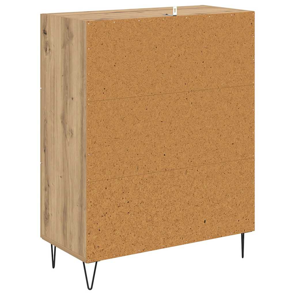 Credenza con cassetto Rovere artigianale 69,5 x 34 x 90 cm