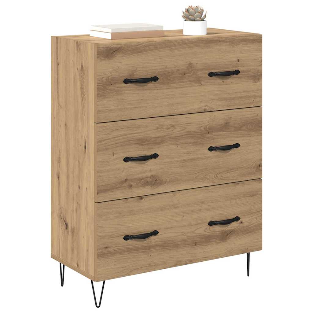 Credenza con cassetto Rovere artigianale 69,5 x 34 x 90 cm