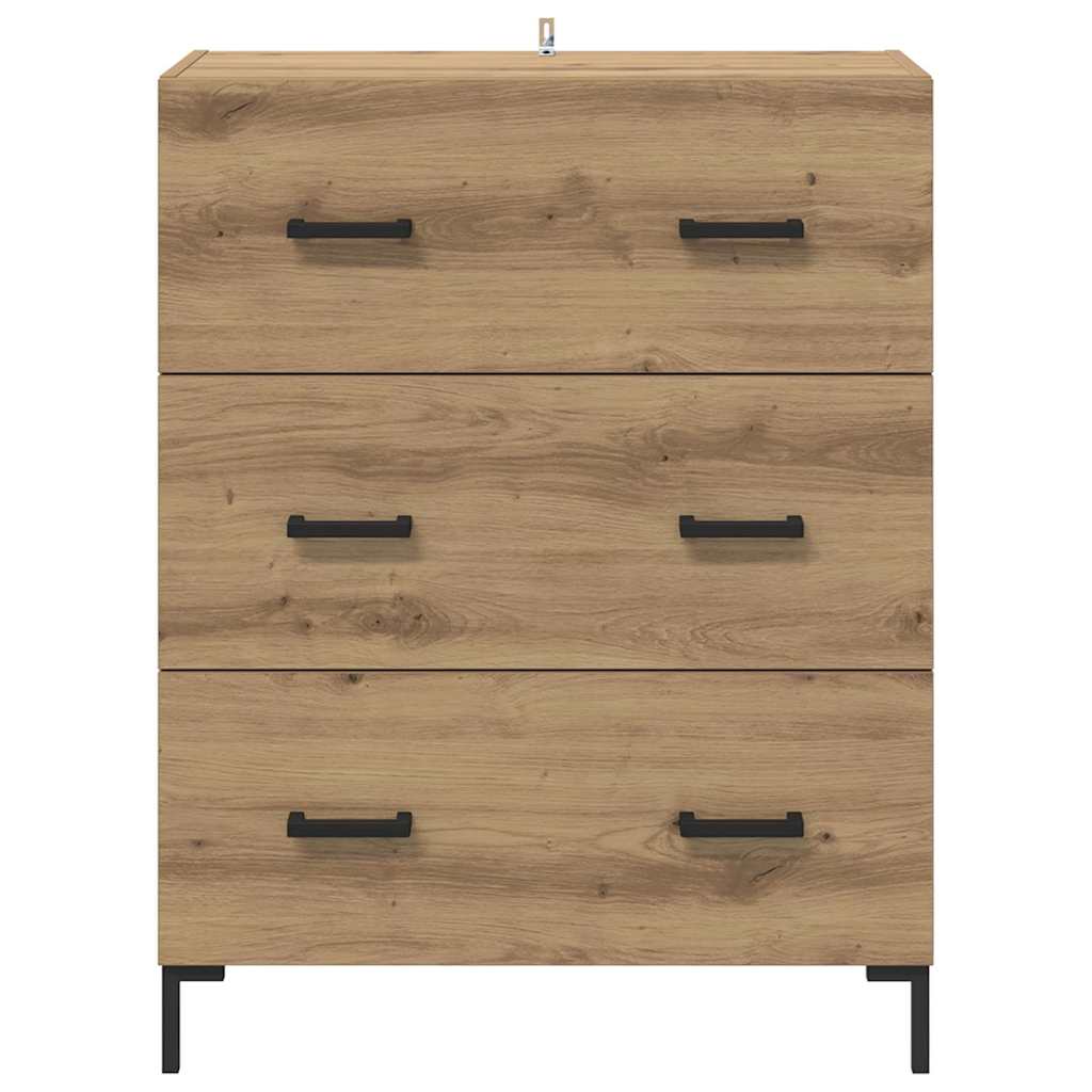 Credenza con cassetto Rovere artigianale 69,5 x 34 x 90 cm
