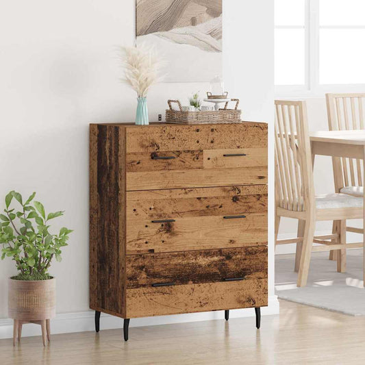 Credenza con cassetto Legno vecchio 69,5 x 34 x 90 cm