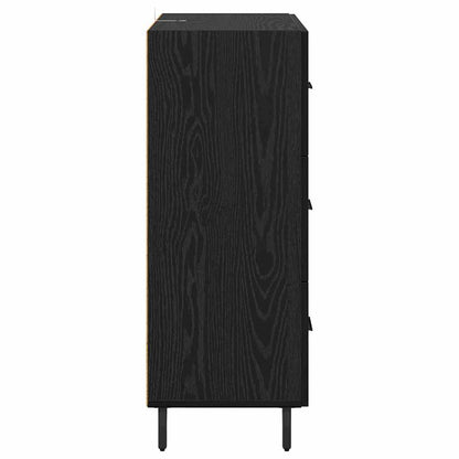 Credenza con cassetto Rovere Nero 69,5 x 34 x 90 cm