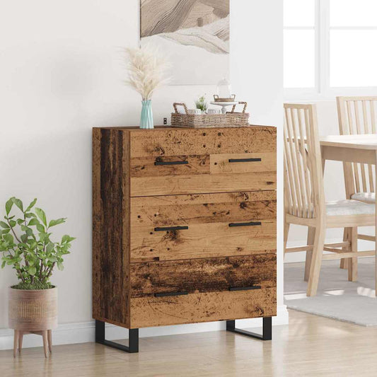 Credenza con cassetto Legno vecchio 69,5 x 34 x 90 cm