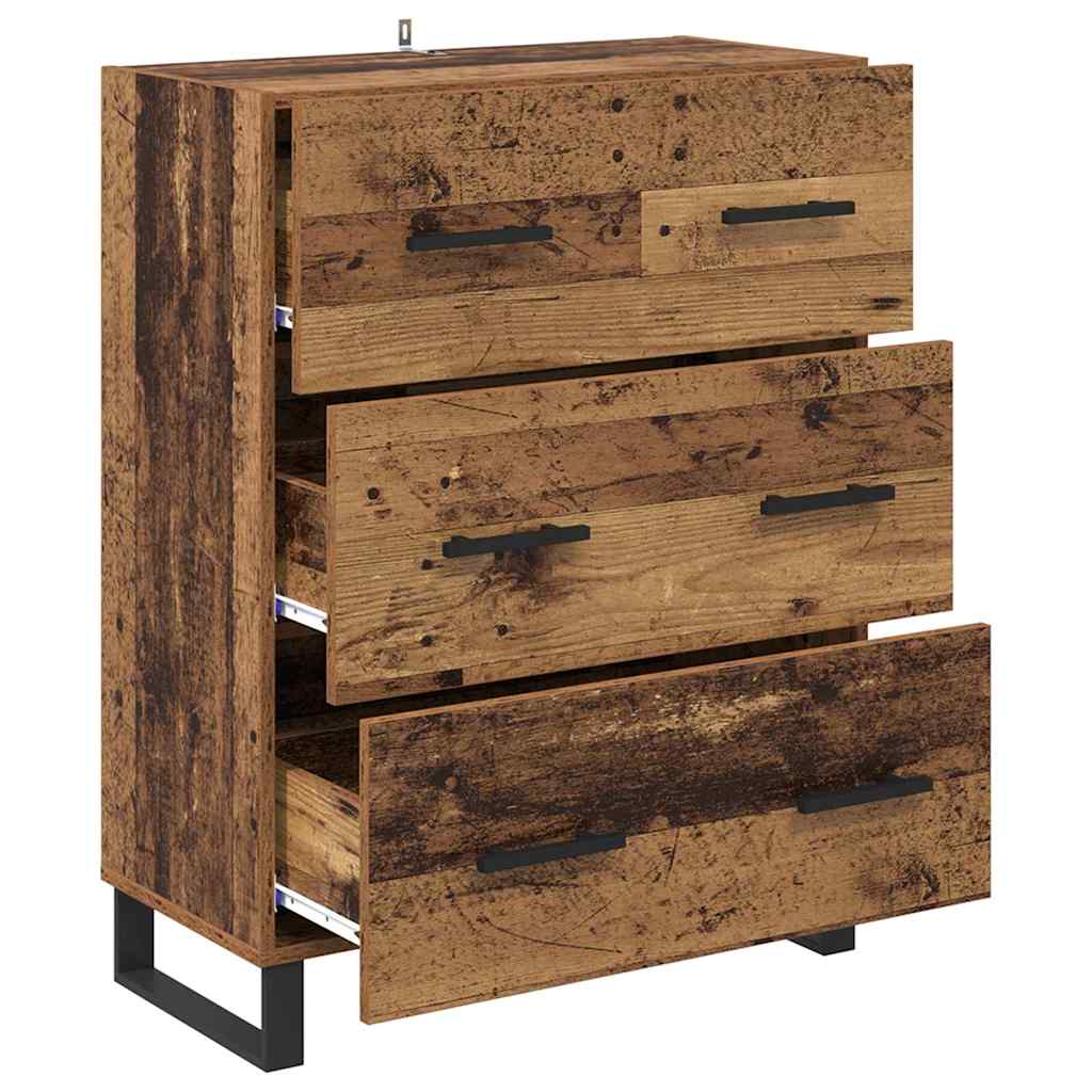 Credenza con cassetto Legno vecchio 69,5 x 34 x 90 cm