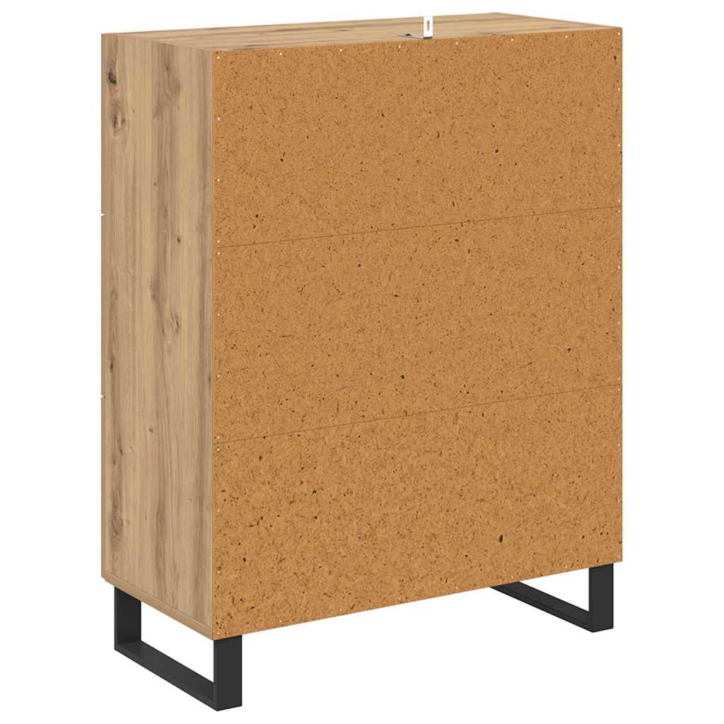 Credenza con cassetto Rovere artigianale 69,5 x 34 x 90 cm