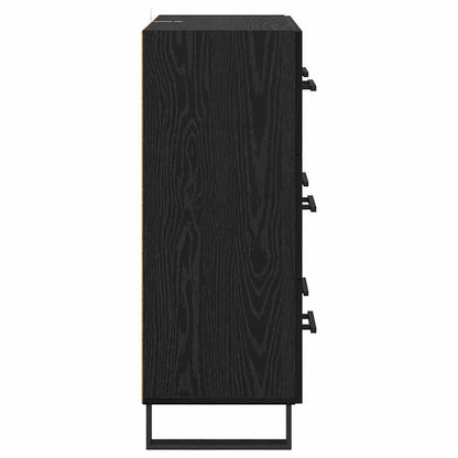 Credenza con cassetto Rovere Nero 69,5 x 34 x 90 cm
