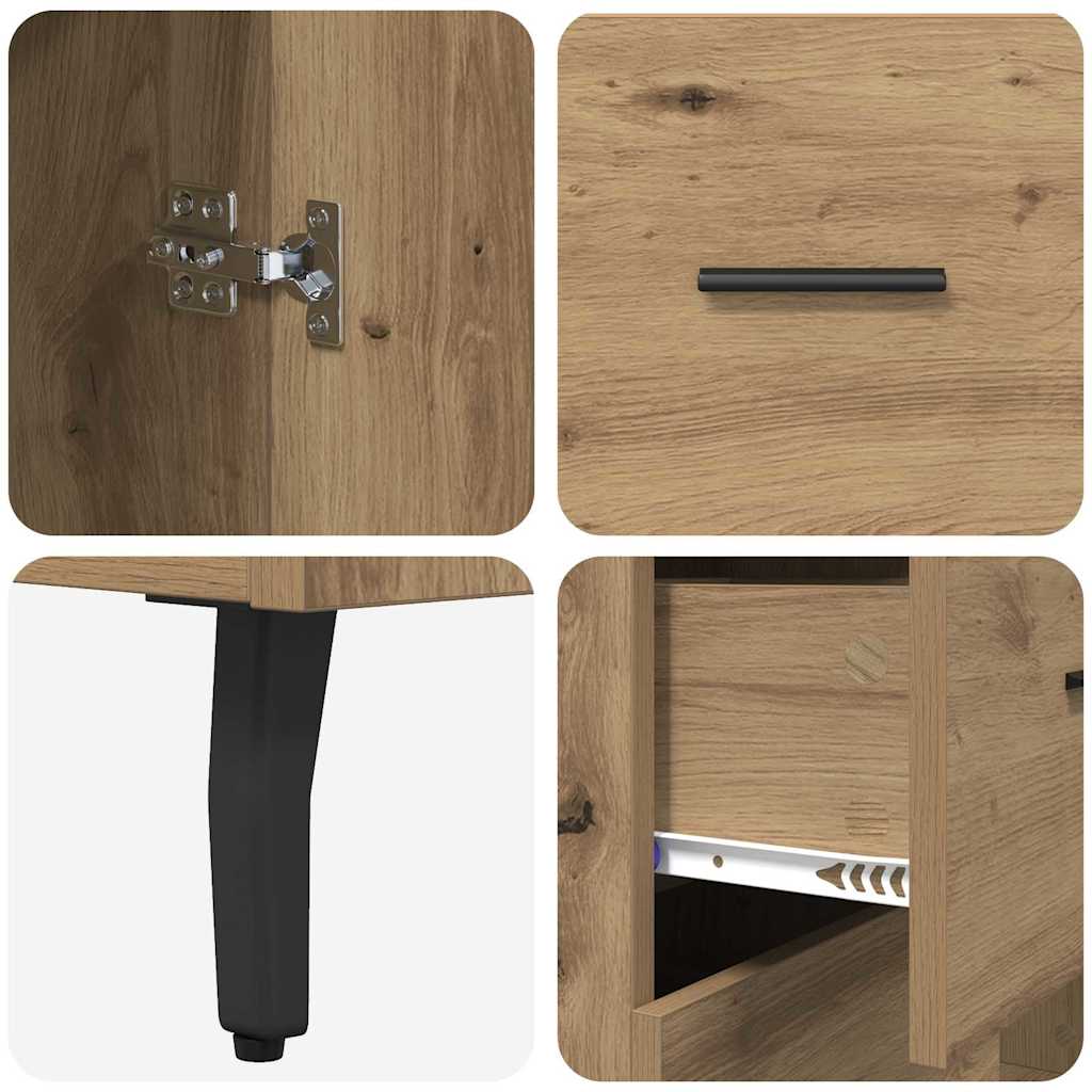 Credenza con cassetto Rovere artigianale 69,5 x 34 x 90 cm