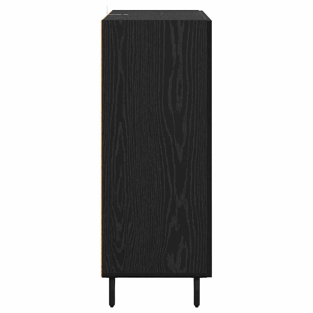 Credenza con cassetto Rovere Nero 69,5 x 34 x 90 cm