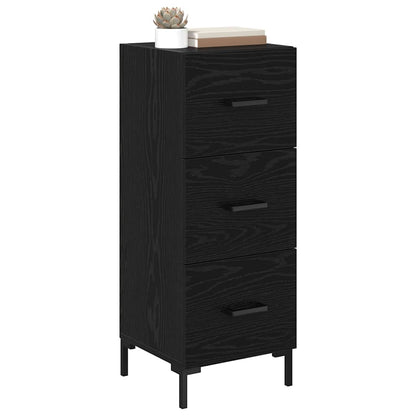 Credenza Rovere Nero 34,5 x 34 x 90 cm Legno multistrato