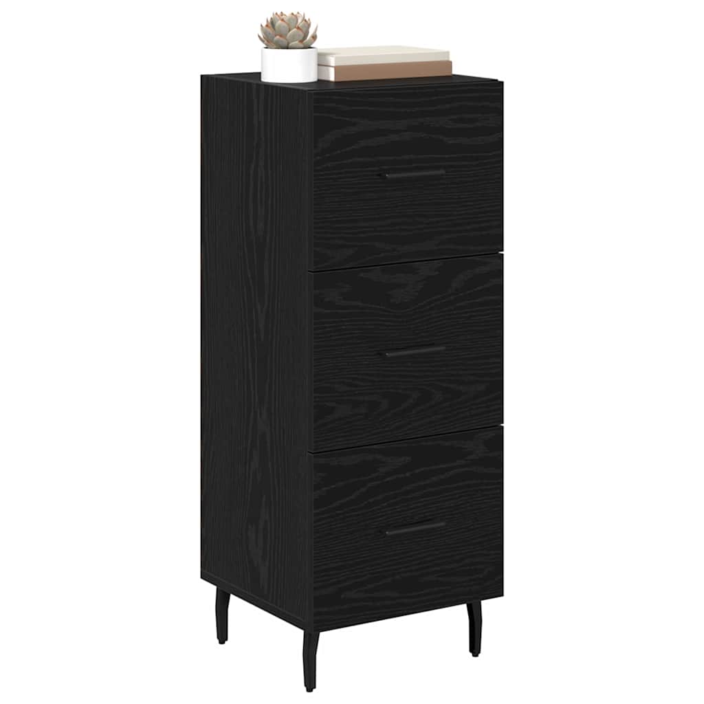 Credenza Rovere nero 34 x 34,5 x 90 cm Legno multistrato