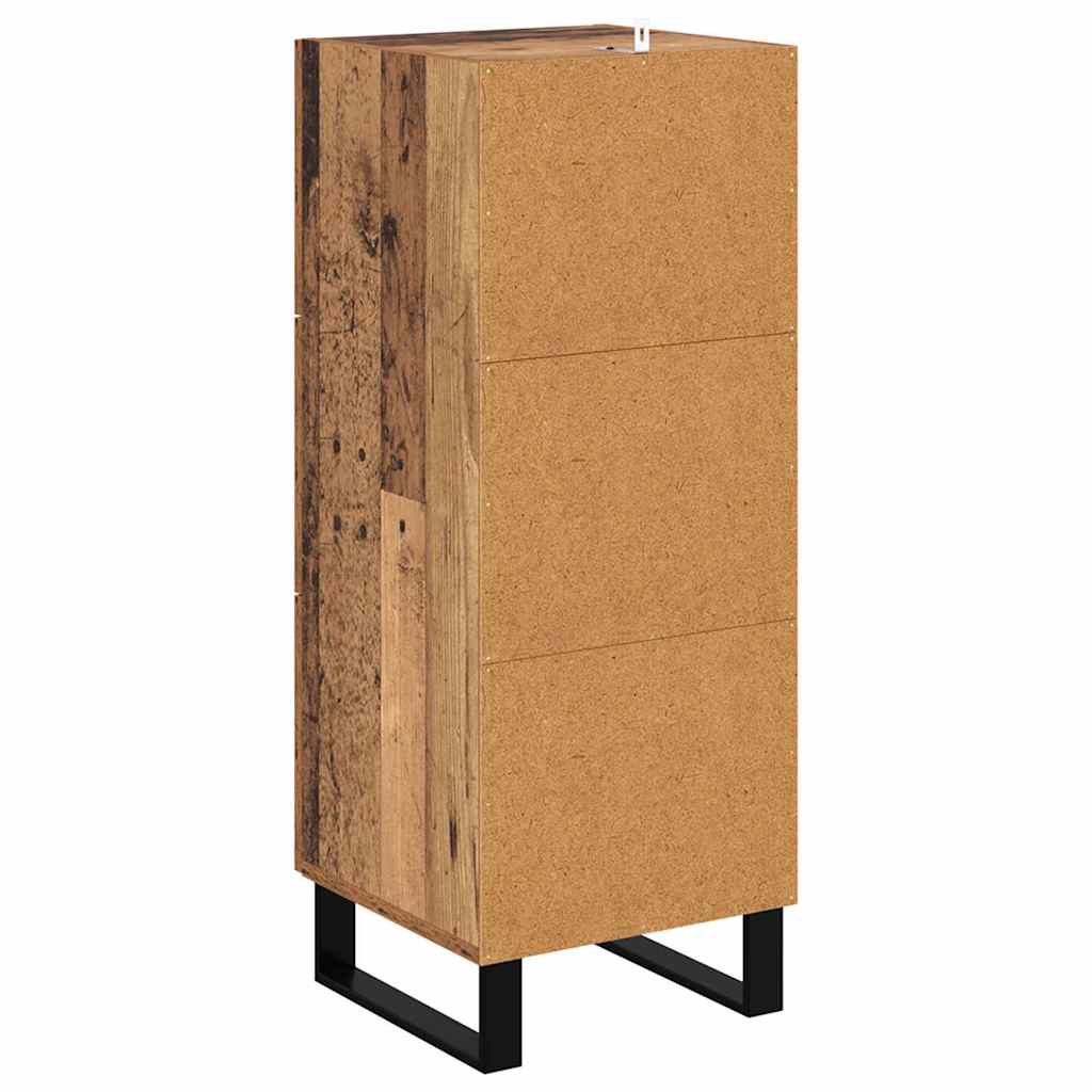 Credenza con cassetto Legno vecchio 34,5 x 34 x 90 cm