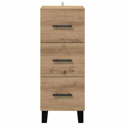 Credenza con cassetto Rovere artigianale 34,5 x 34 x 90 cm