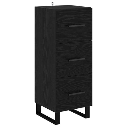 Credenza con cassetto Rovere Nero 34,5 x 34 x 90 cm