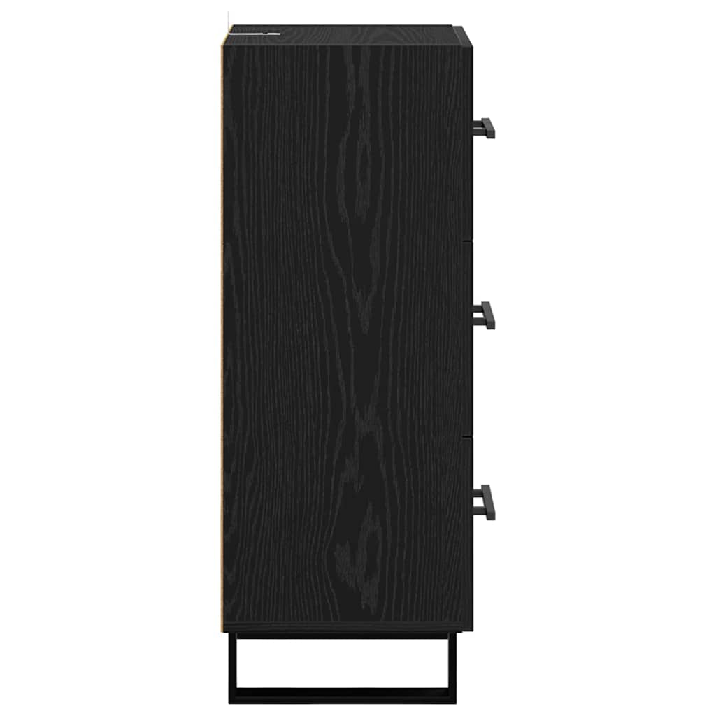 Credenza con cassetto Rovere Nero 34,5 x 34 x 90 cm