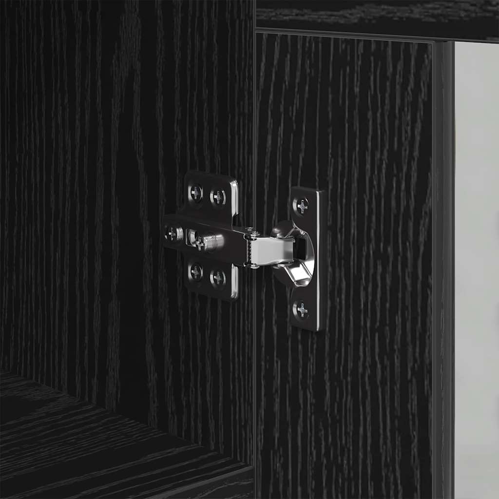 Credenza Rovere nero 34 x 34,5 x 90 cm Legno multistrato