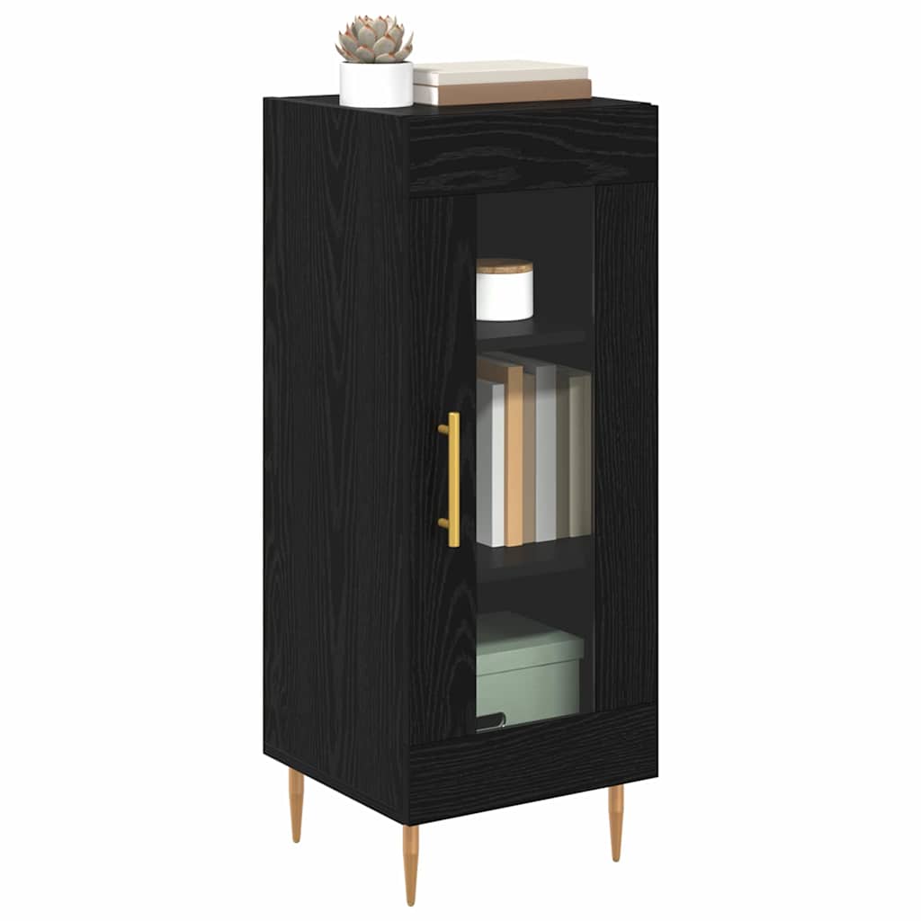 Credenza Rovere nero 34 x 34,5 x 90 cm Legno multistrato