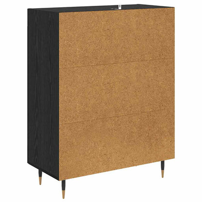 Credenza Rovere Nero 69,5 x 34 x 90 cm Legno multistrato