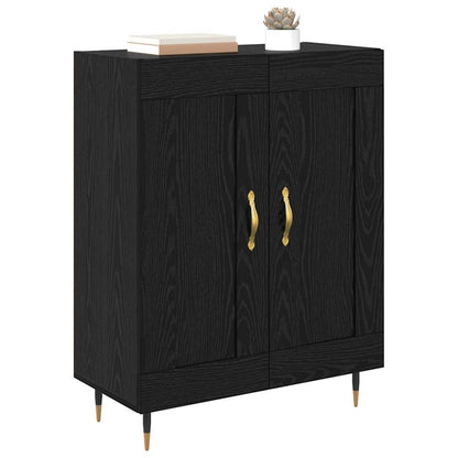 Credenza Rovere Nero 69,5 x 34 x 90 cm Legno multistrato