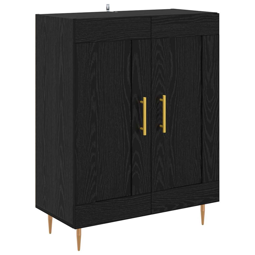 Credenza Rovere Nero 69,5 x 34 x 90 cm