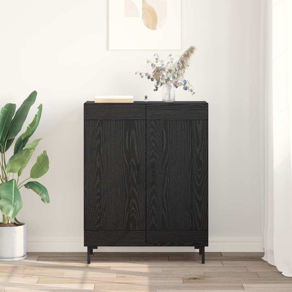Credenza Rovere Nero 69,5 x 34 x 90 cm