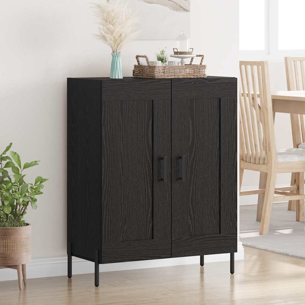 Credenza Rovere Nero 69,5 x 34 x 90 cm