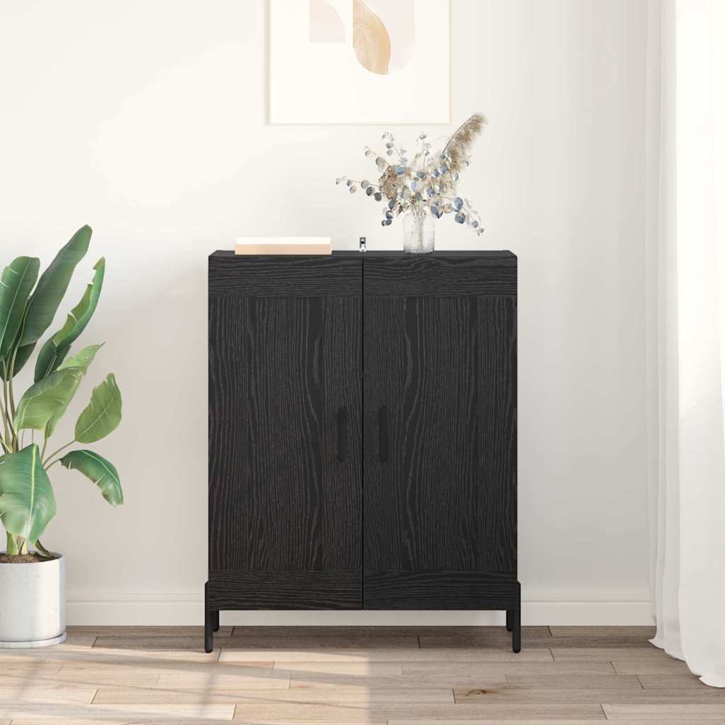 Credenza Rovere Nero 69,5 x 34 x 90 cm