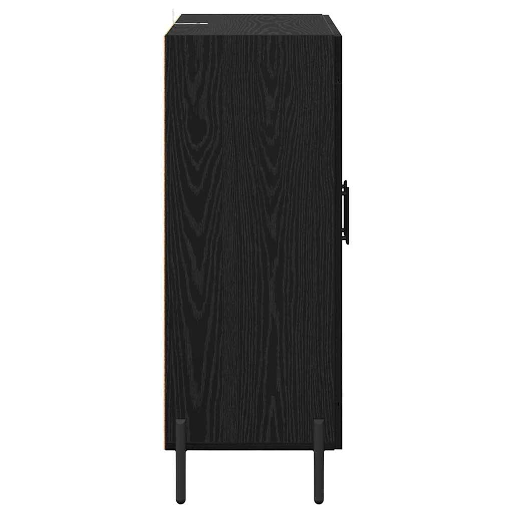 Credenza Rovere Nero 69,5 x 34 x 90 cm