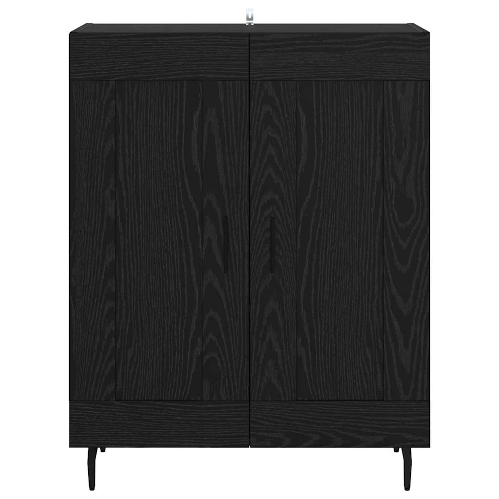 Credenza Rovere Nero 69,5 x 34 x 90 cm