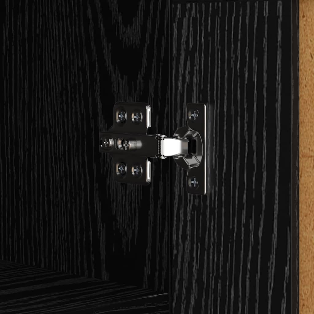 Credenza Rovere Nero 69,5 x 34 x 90 cm