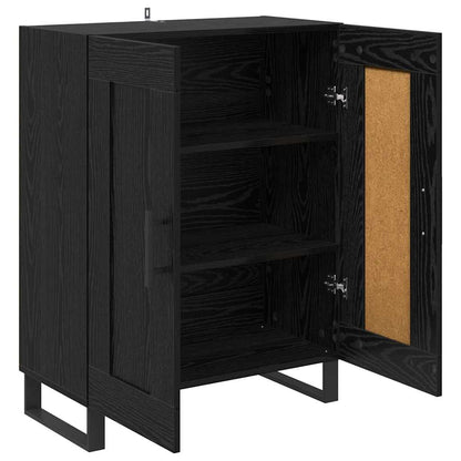 Credenza Rovere Nero 69,5 x 34 x 90 cm