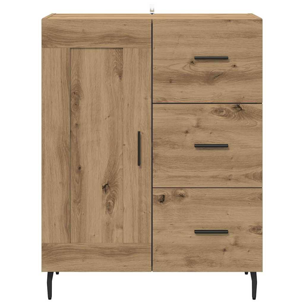 Credenza con cassetto Rovere artigianale 69,5 x 34 x 90 cm