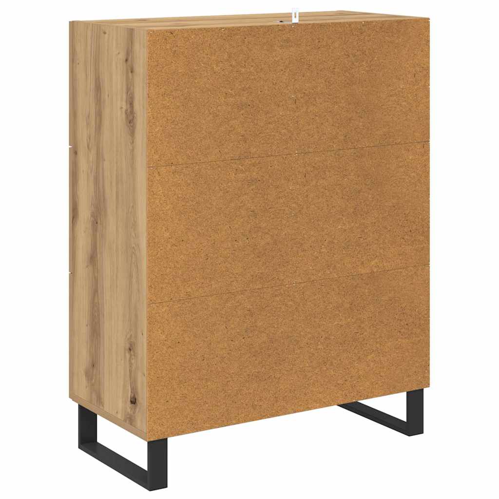Credenza con cassetto Rovere artigianale 69,5 x 34 x 90 cm