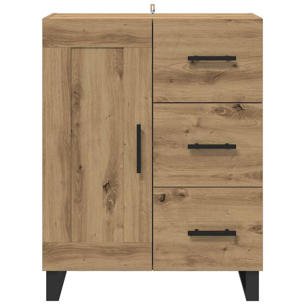 Credenza con cassetto Rovere artigianale 69,5 x 34 x 90 cm