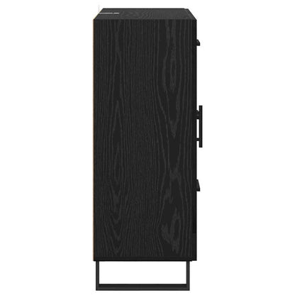 Credenza con cassetto Rovere Nero 69,5 x 34 x 90 cm