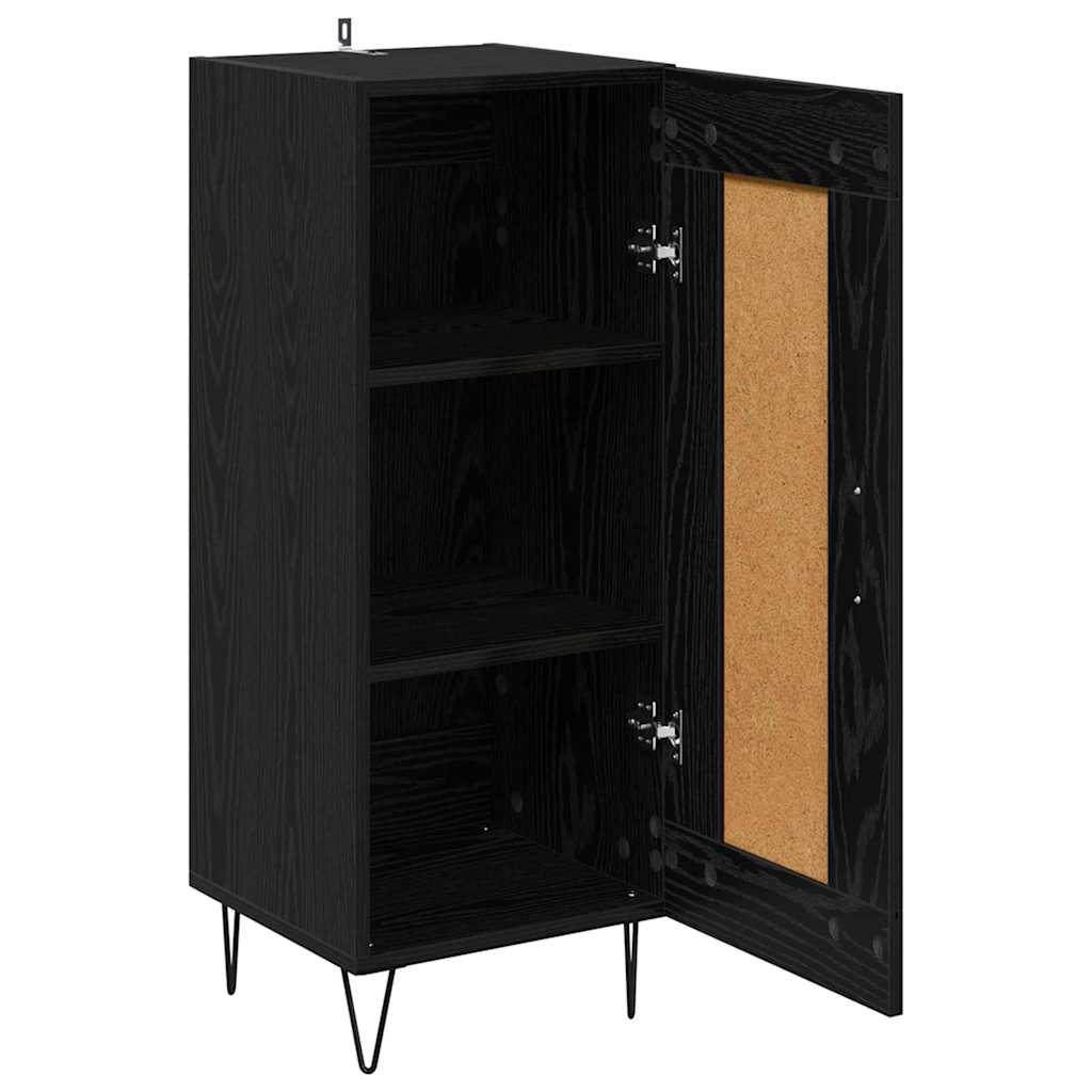 Credenza Rovere Nero 34,5 x 34 x 90 cm