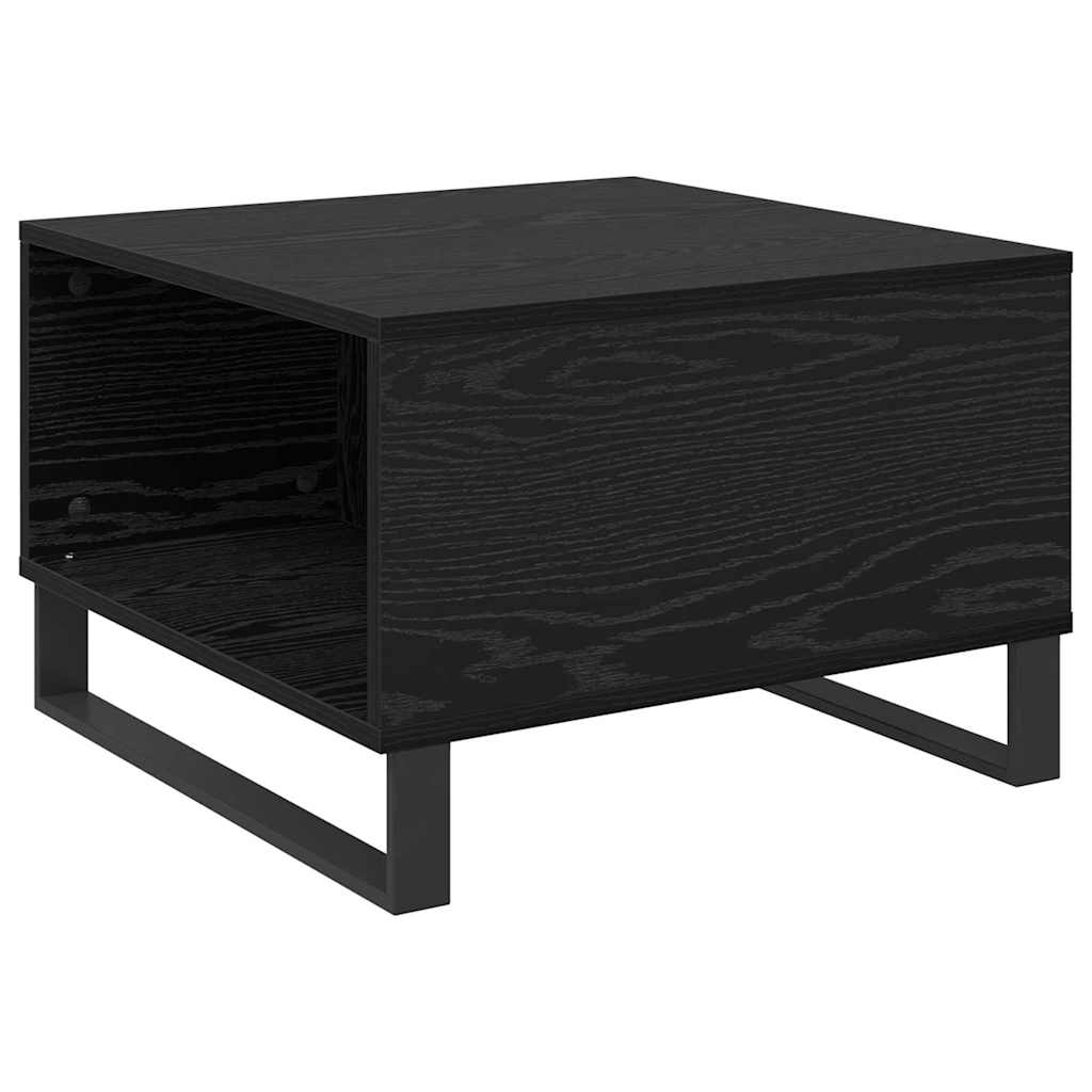 Tavolino da salotto con cassetto Rovere Nero 55 x 55 x 36,5 cm