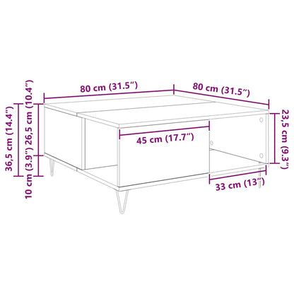 Tavolino da salotto Legno vecchio 80 x 80 x 36,5 cm