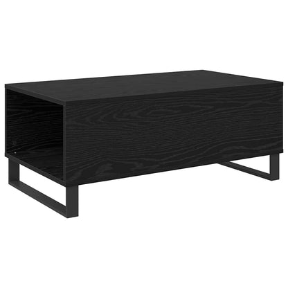 Tavolino da salotto con cassetto Rovere Nero 90 x 50 x 36,5 cm