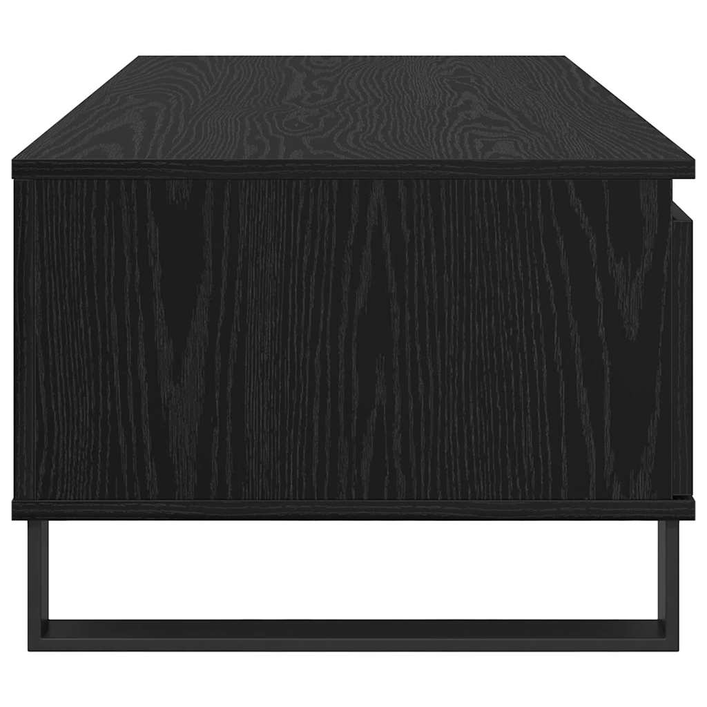 Tavolino da salotto con cassetto Rovere Nero 90 x 50 x 36,5 cm